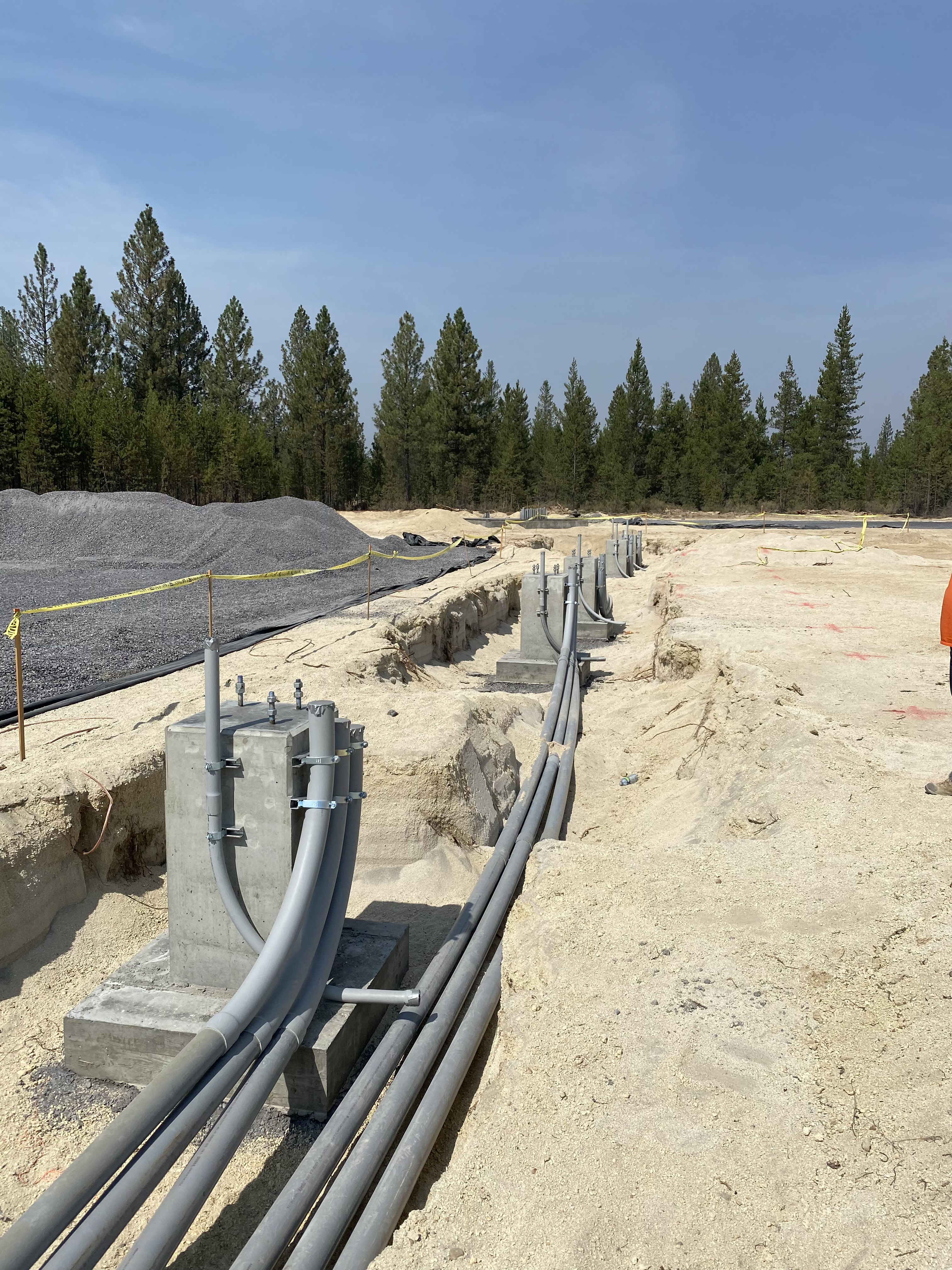 conduit support in substation installation