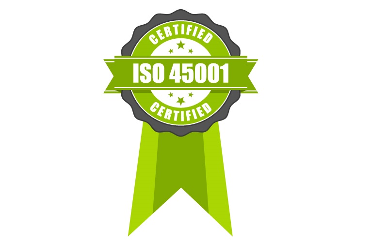 ISO 45001 Certified ribbon