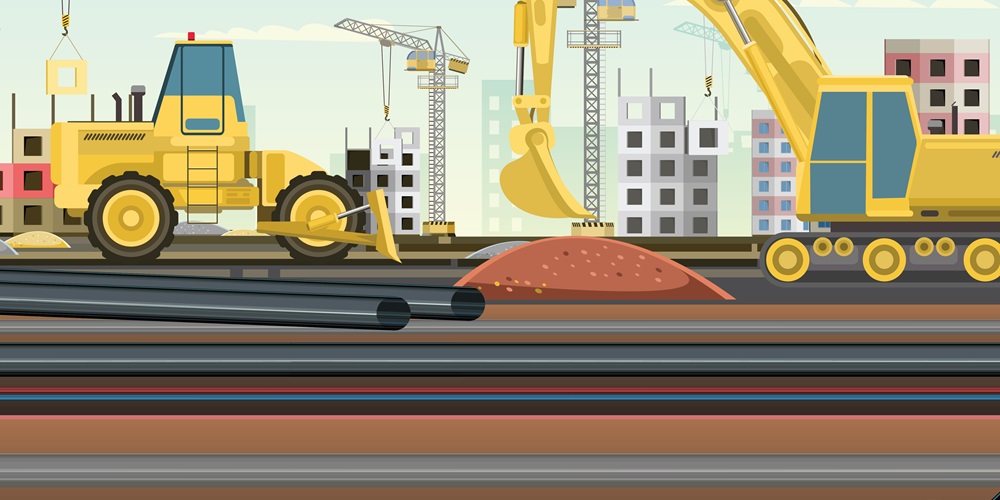 construction vehicles / Ground Control to 811: Always call before you dig