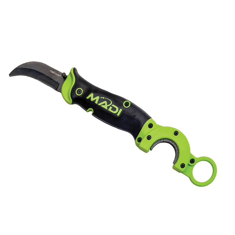 utility knife with green end