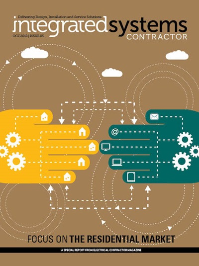 Integrated Systems cover reading Focus on the Residential Market with an illustration of hands and houses.