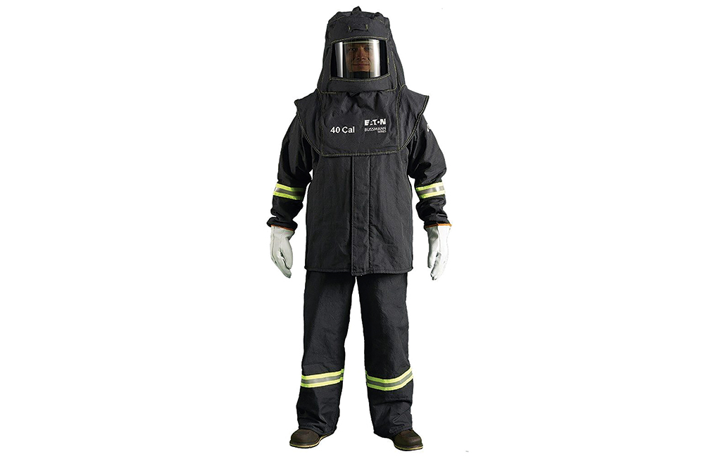 021_SL0522_Eaton Black and yellow arc flash suit. Image by Eaton.