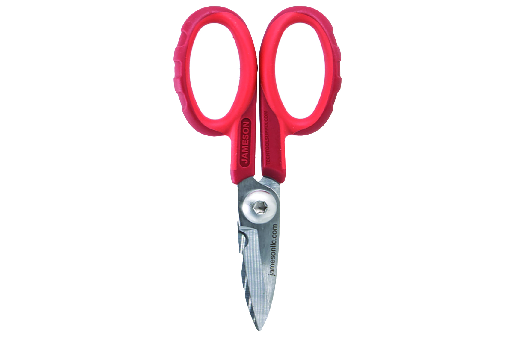 Red and silver shears. Image by Jameson.