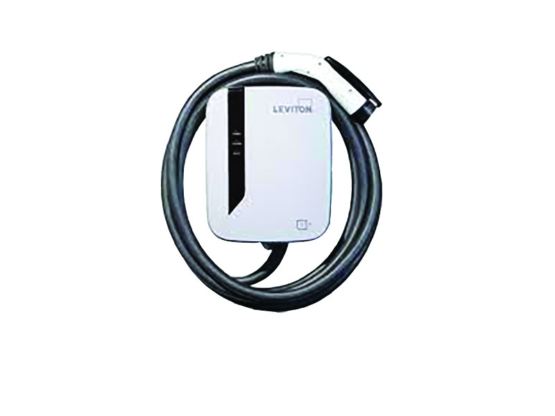 0522_ISC_leviton Black, gray, and white EV charger. Image by Leviton.