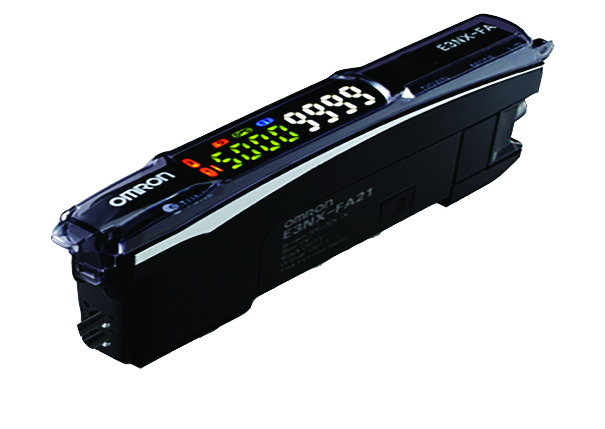 Black amplifier box with digital display. Image by Omron.