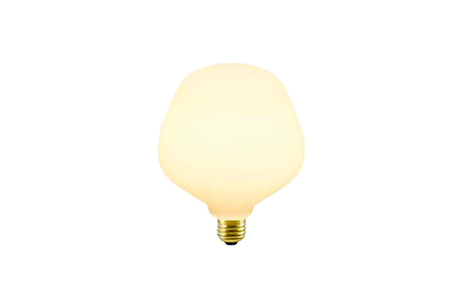 Trapezoidal, yellow lightbulb. Image by Barn Light Electric.