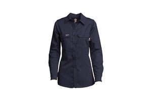 Navy blue work shirt. Image by LAPCO Manufacturing Inc.