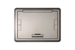 Gray floor box. Image by Legrand.