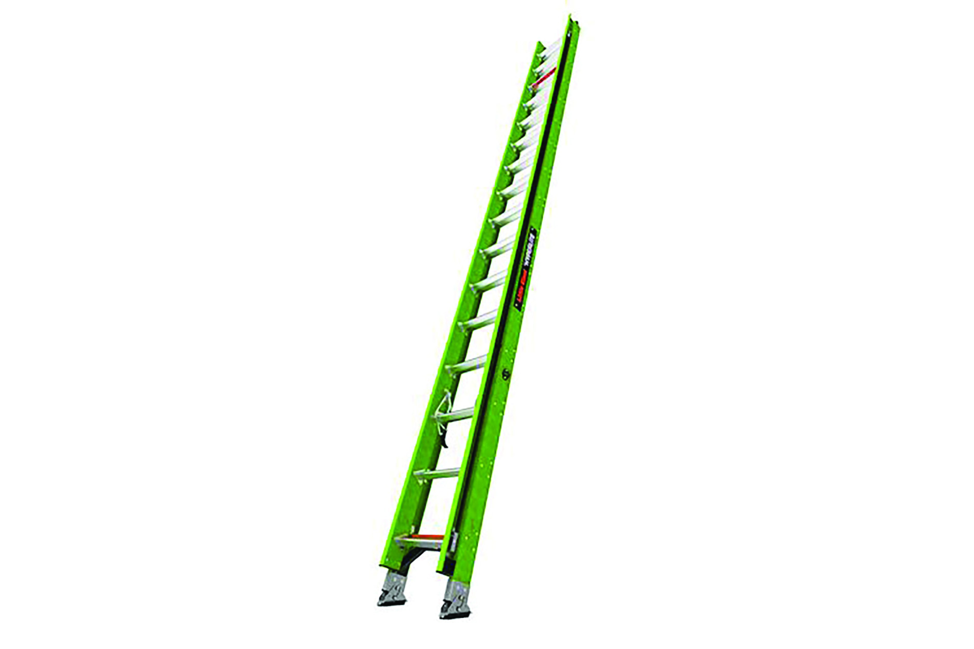 Green extension ladder. Image by Little Giant Ladder Systems.