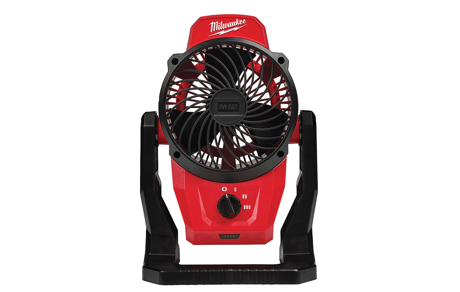 Red and black fan. Image by Milwaukee Tool Corp.