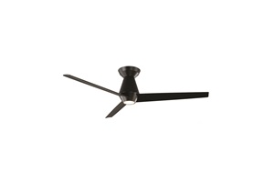 Black ceiling fan and light. Image by Modern Forms.