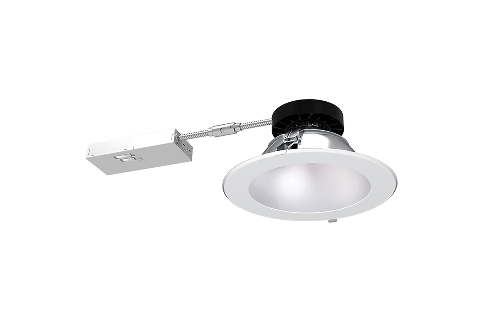 Black and silver downlight. Image by SLG Lighting.
