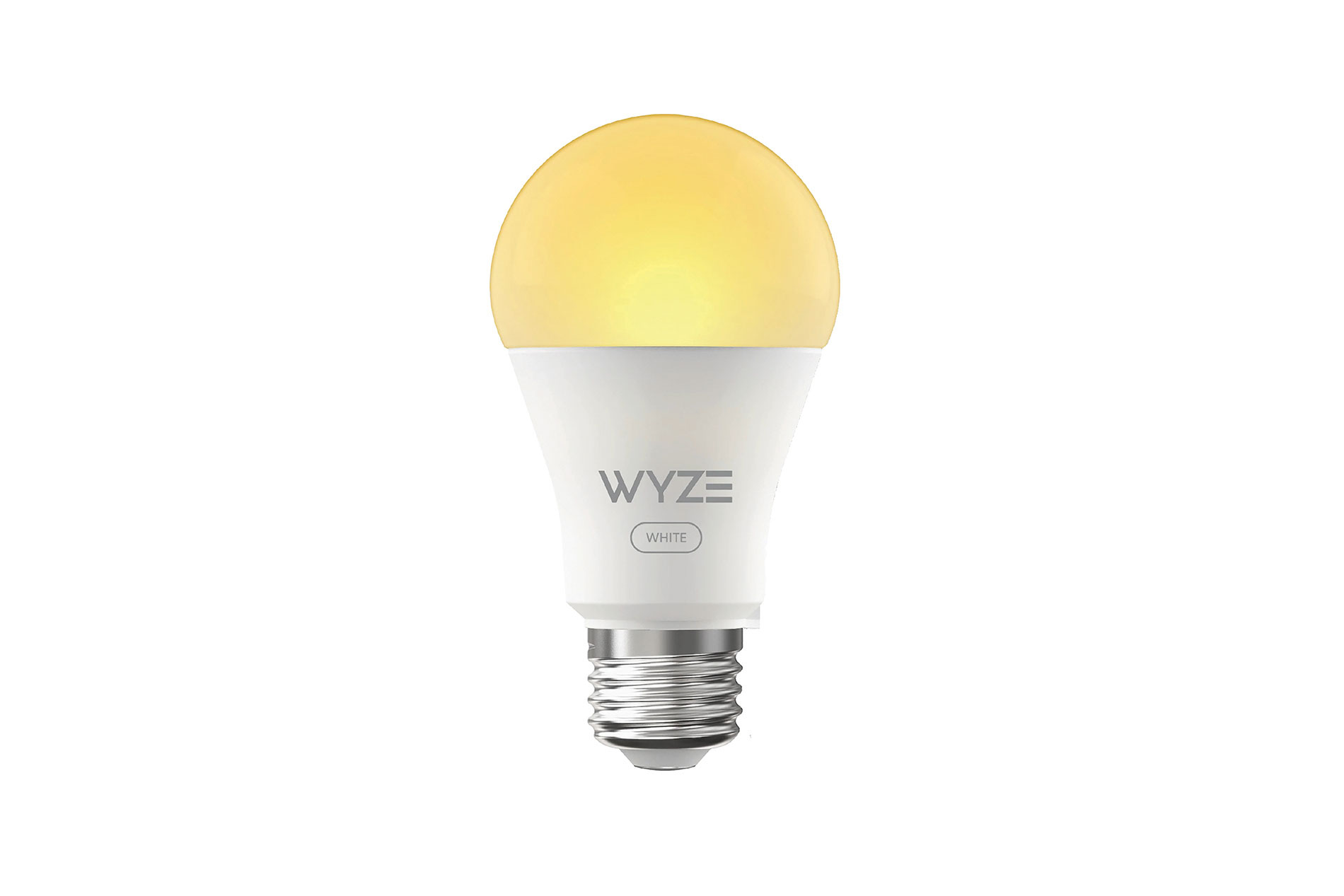 Yellow and white LED smart bulb. Image by Wyze.