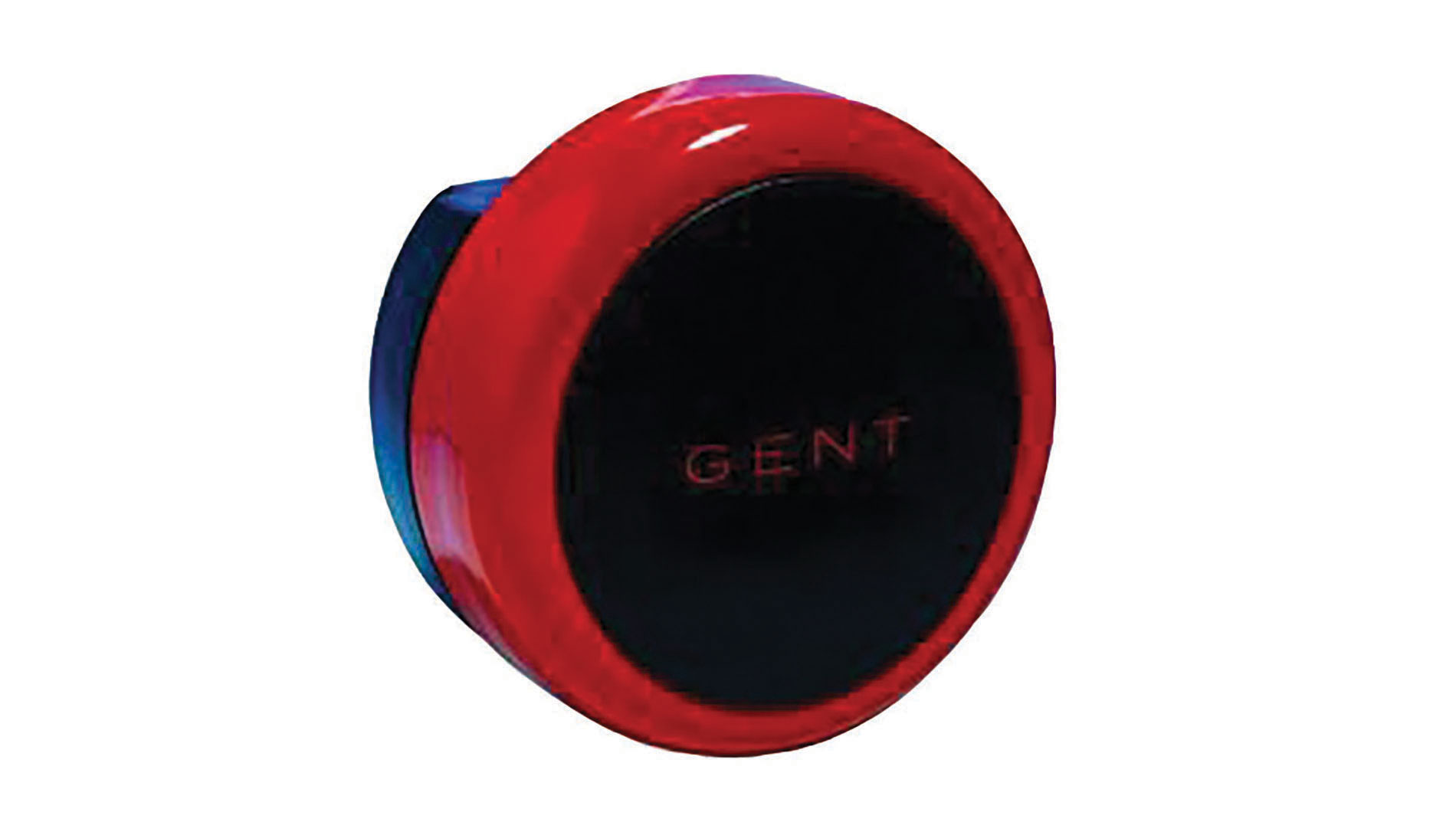 Blue and red bell labeled "Gent." Image by Honeywell.