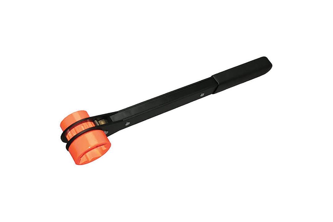 Black and orange lineman's wrench. Image by Lowell Corporation.
