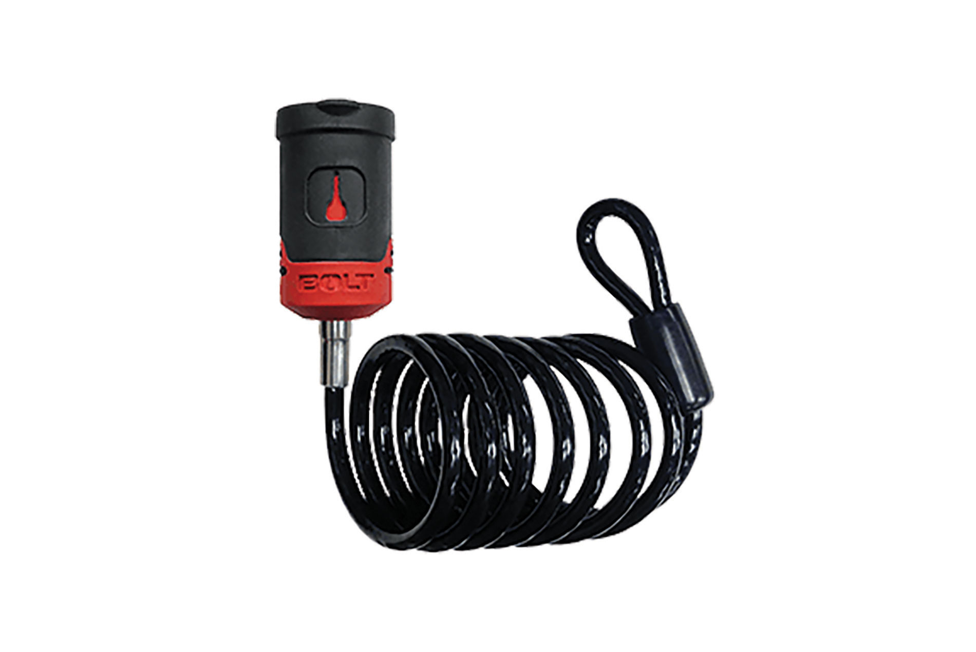 Black and red cable lock. Image by Bolt Lock.