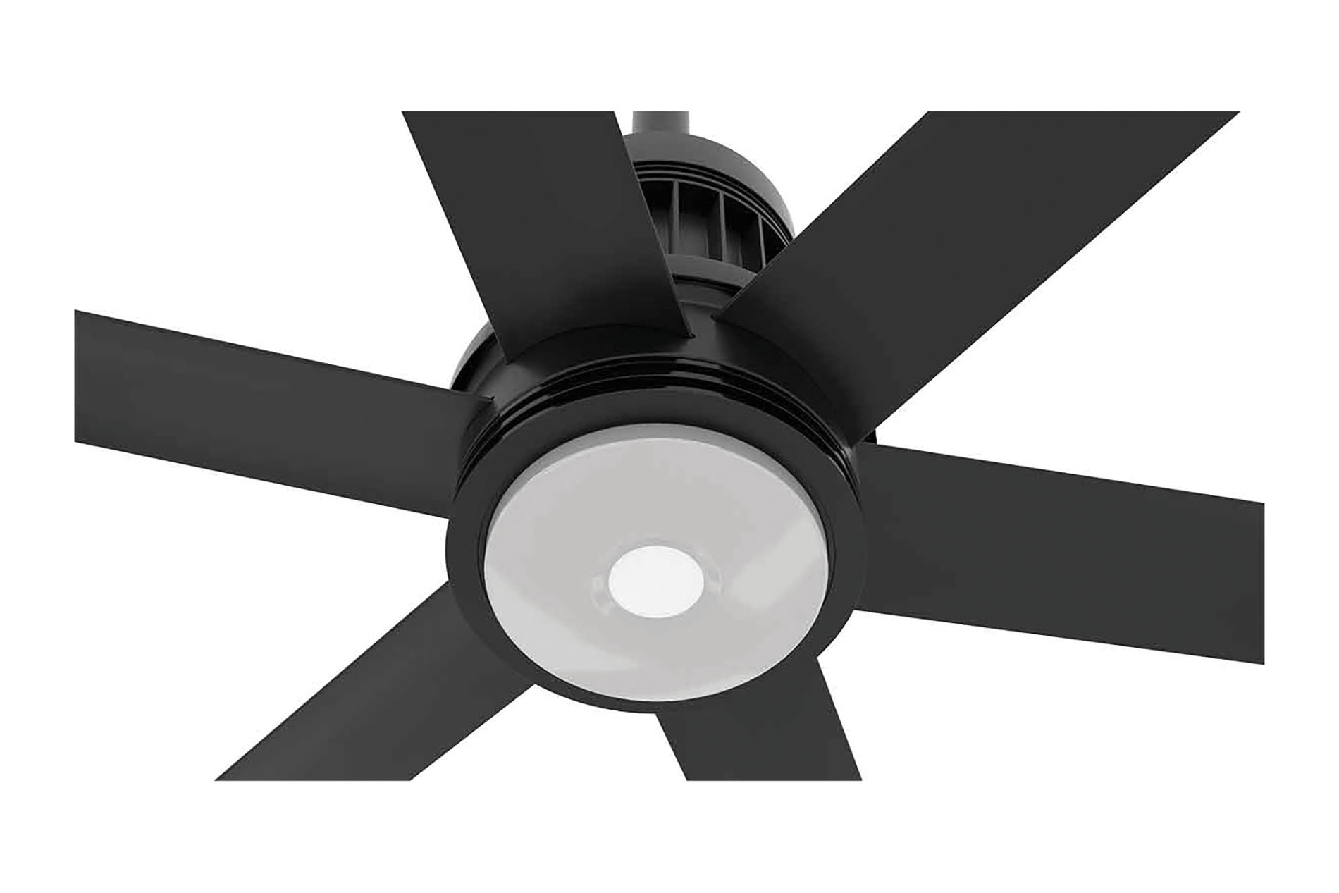 Black fan with light. Image by Big Ass Fans.