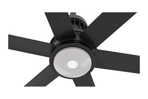 Black fan with light. Image by Big Ass Fans.