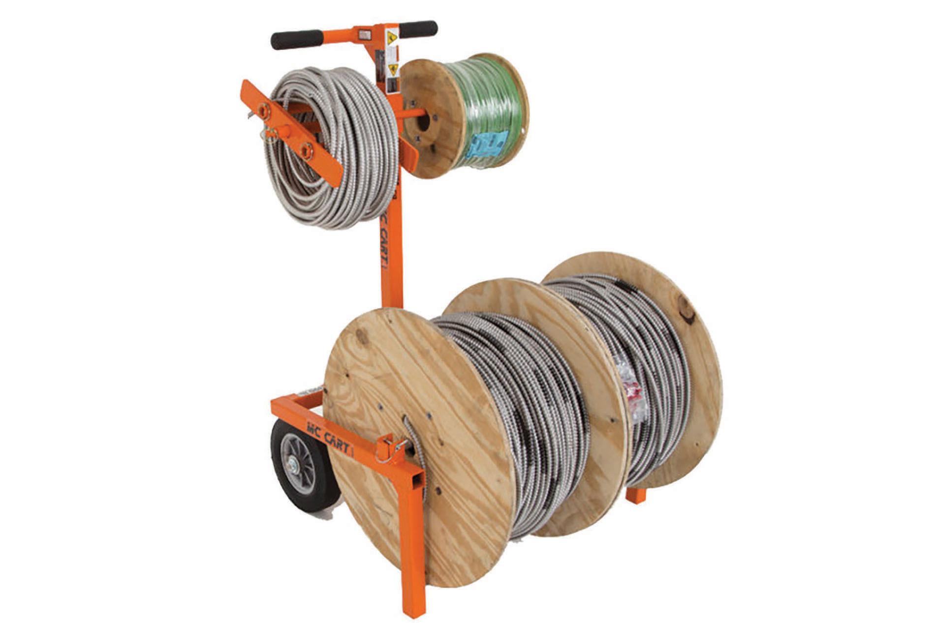 Wood and metal cable cart. Image by iTOOLco.