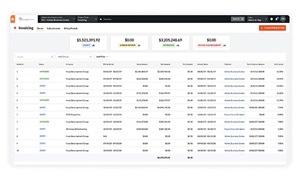Screenshot of invoice management software. Image by Procore.