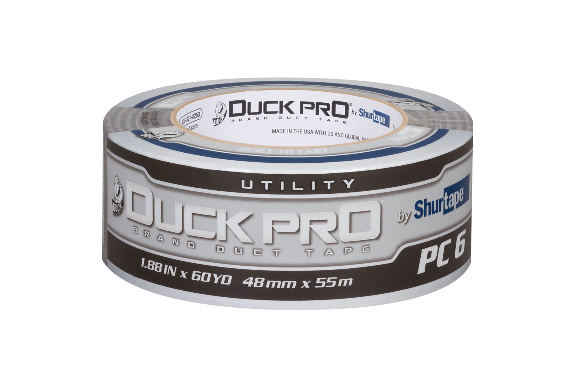 Gray duct tape labeled "Duck Pro." Image by Shurtape.
