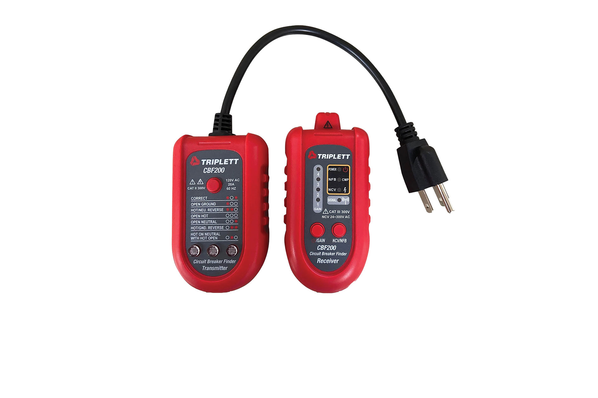 Red and black circuit breaker finder. Image by Triplett Test Equipment and Tools.