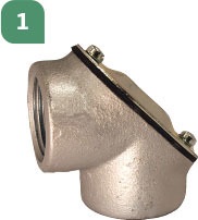 Steel pull elbow. Image by Allied Tube and Conduit.