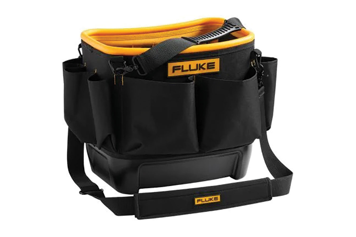 Black and yellow bag labeled Fluke. Image by Fluke.