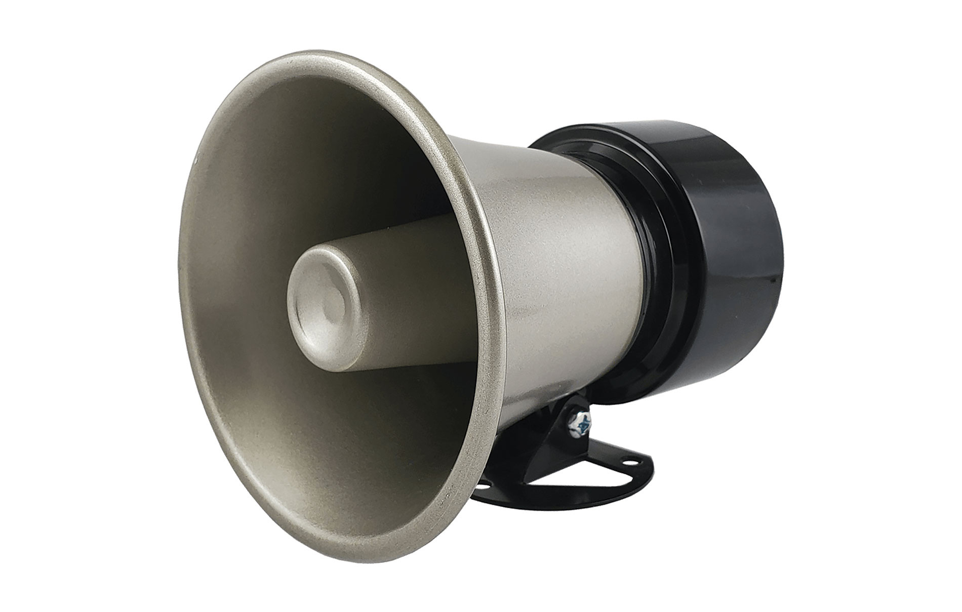 0822_ISC_Viking Black and gray paging horn. Image by Viking Electronics.