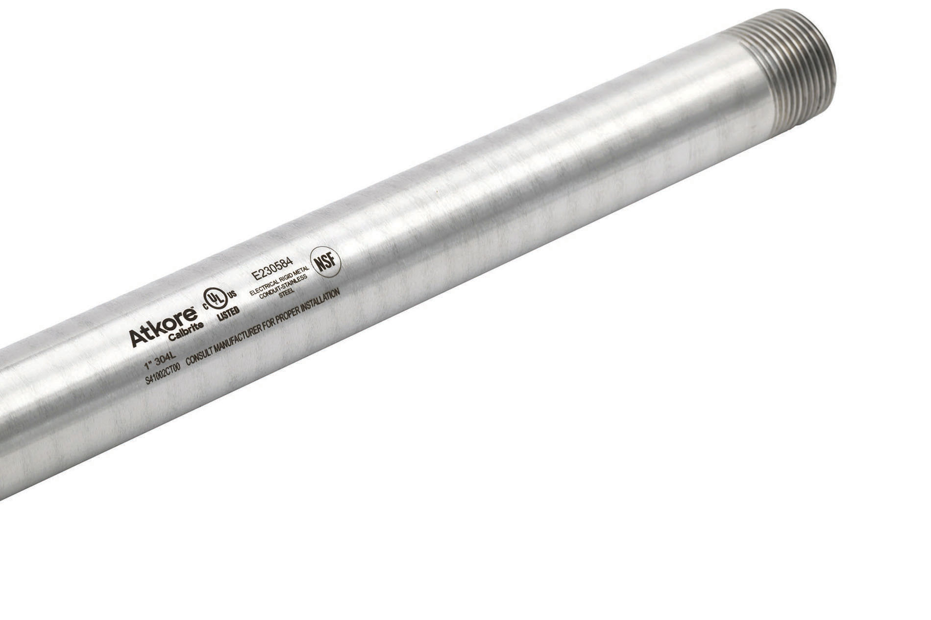 0822_New_Atkore Metal laser-marked conduit. Image by Atkore.