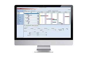 Computer screen showing blue software. Image by ConEst.