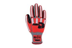 Black and red glove. Image by Magid.