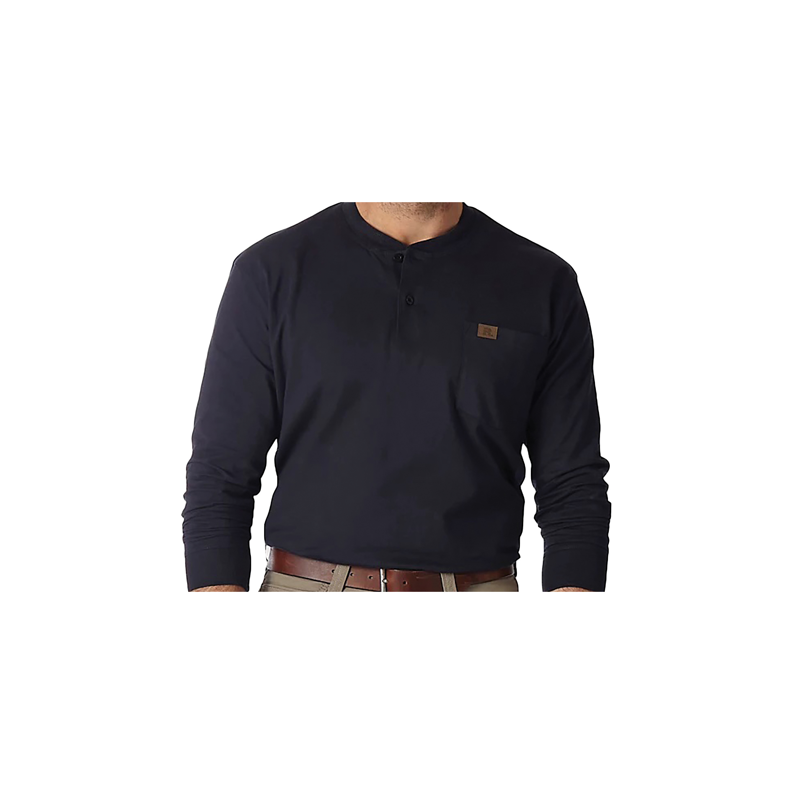 0823_New_wrangler Wrangler Riggs Workwear Henley Long-Sleeved Work Shirt