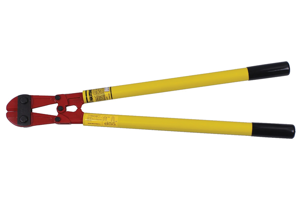 Red and yellow bolt cutters. Image by Hastings.
