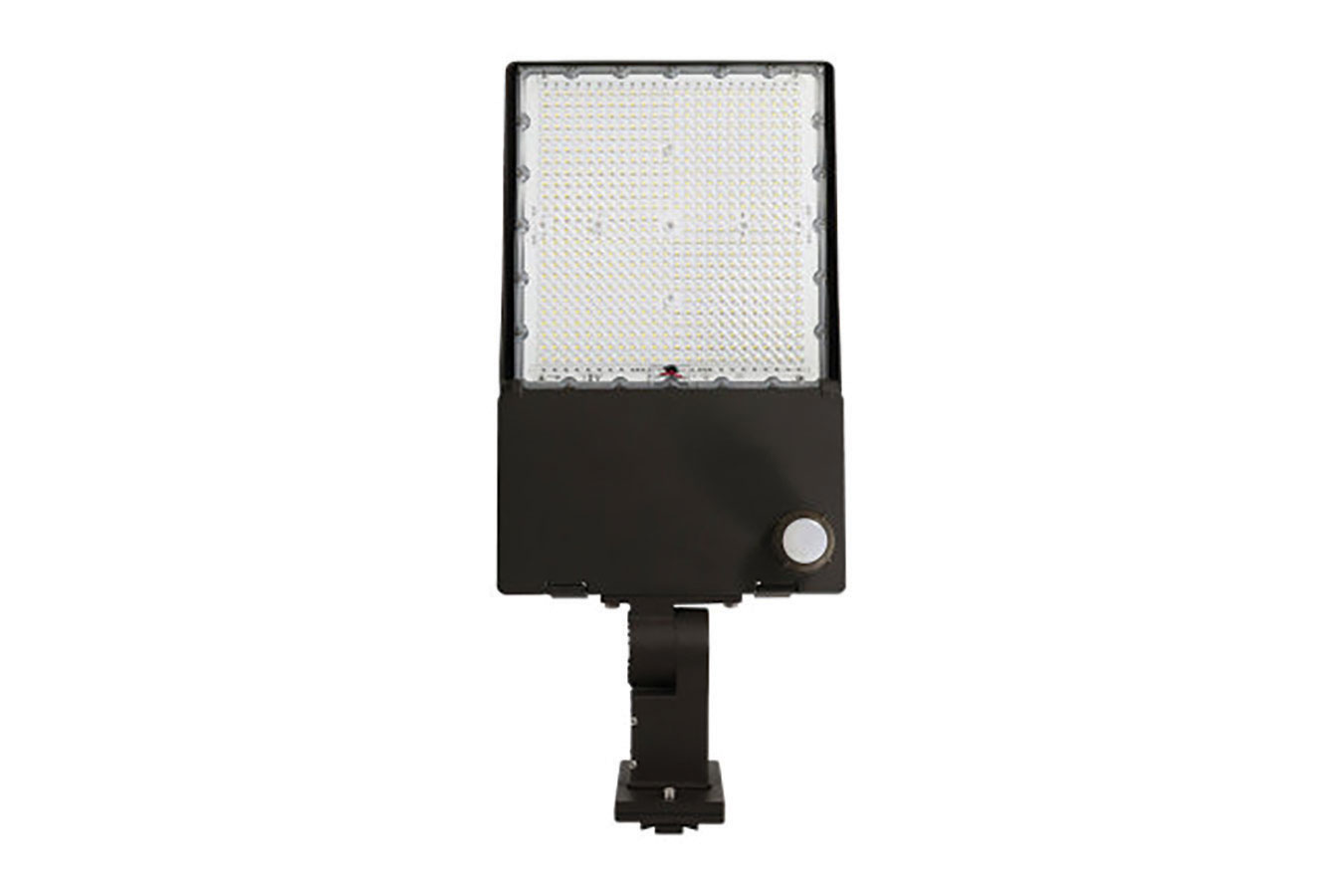 Black and clear flood luminaire. Image by LEDvance.