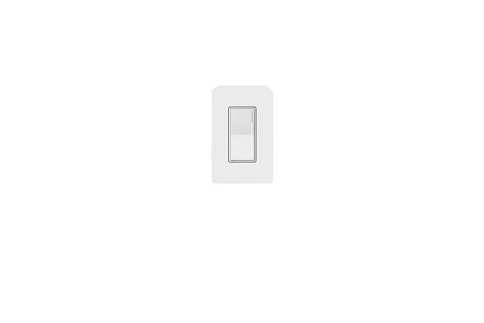 White switch. Image by Lutron.