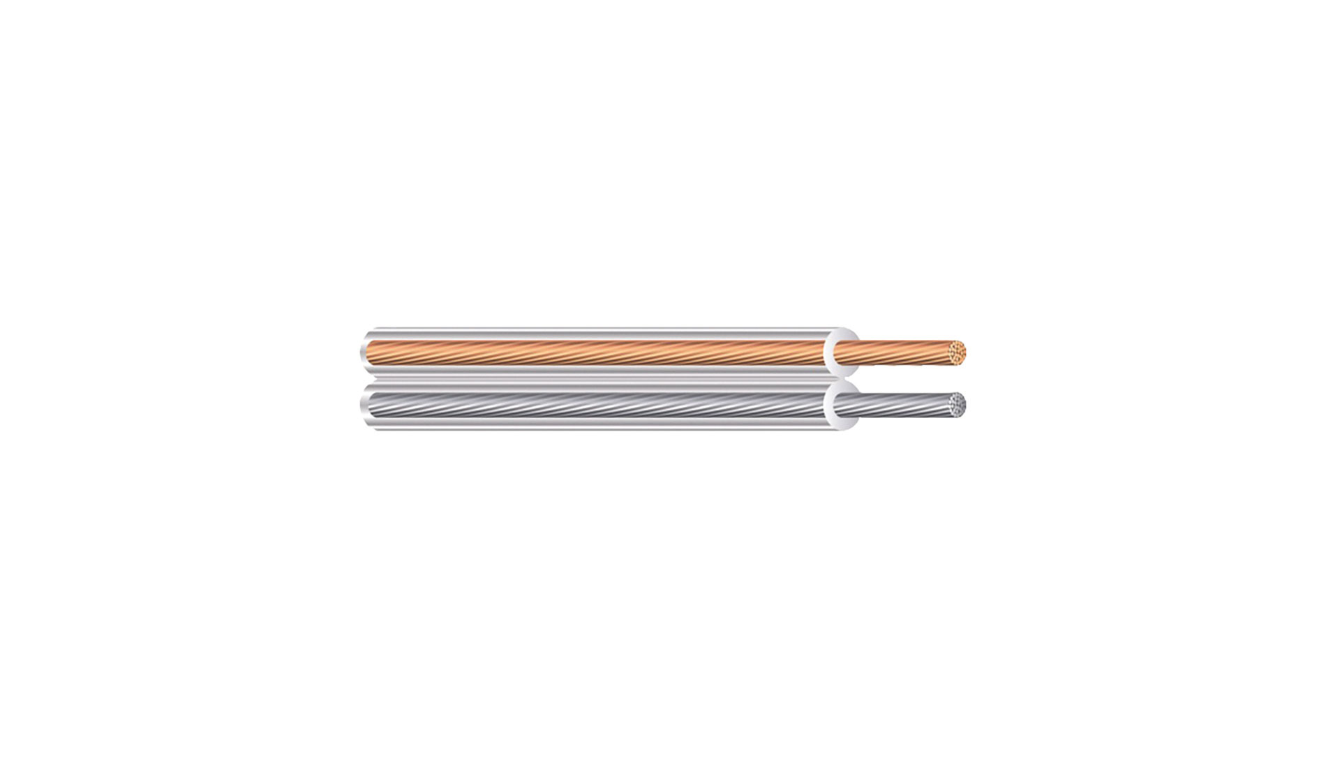 Bare silver and copper cable. image by Southwire.