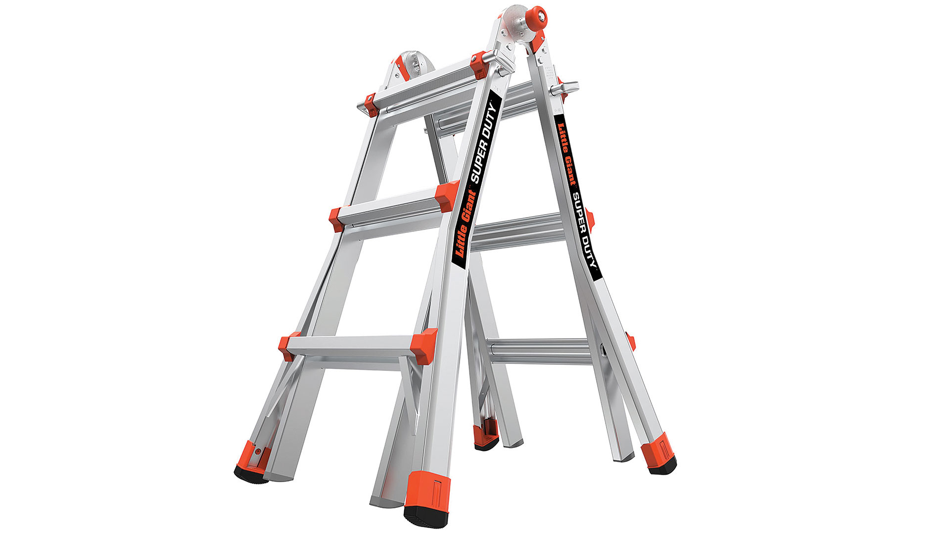 Gray and orange ladder. Image by Little Giant.
