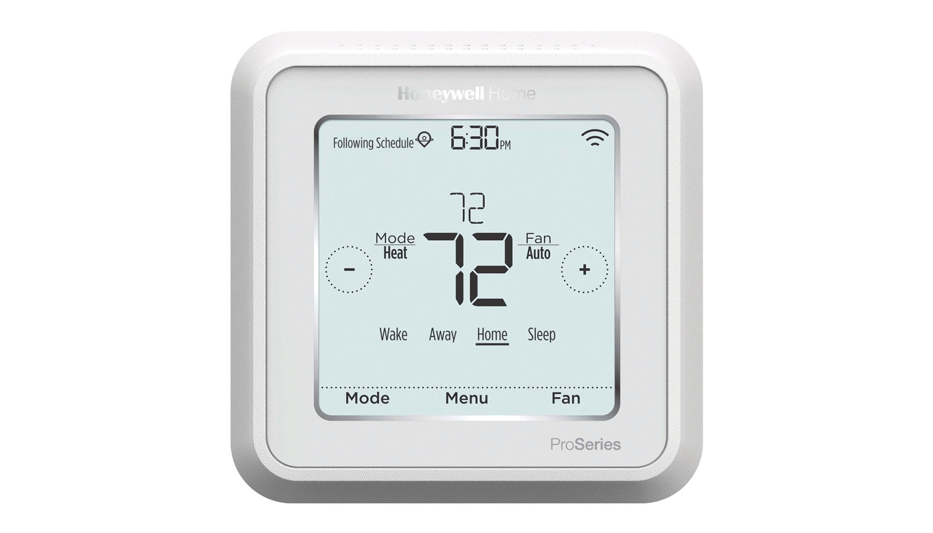1122_New_Resideo Gray and white thermostat with digital readout. Image by Resideo.