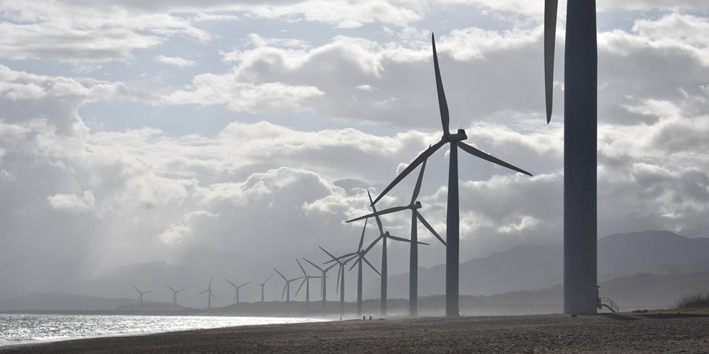 wind power on the seashore.