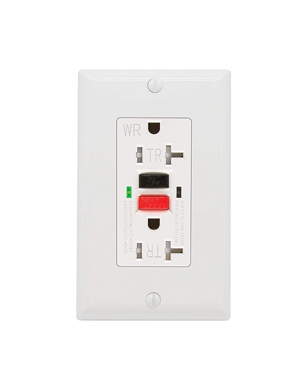 A GFCI receptacle