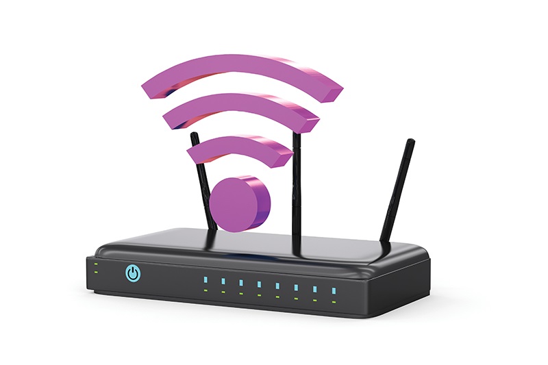 A wireless router used for broadband internet