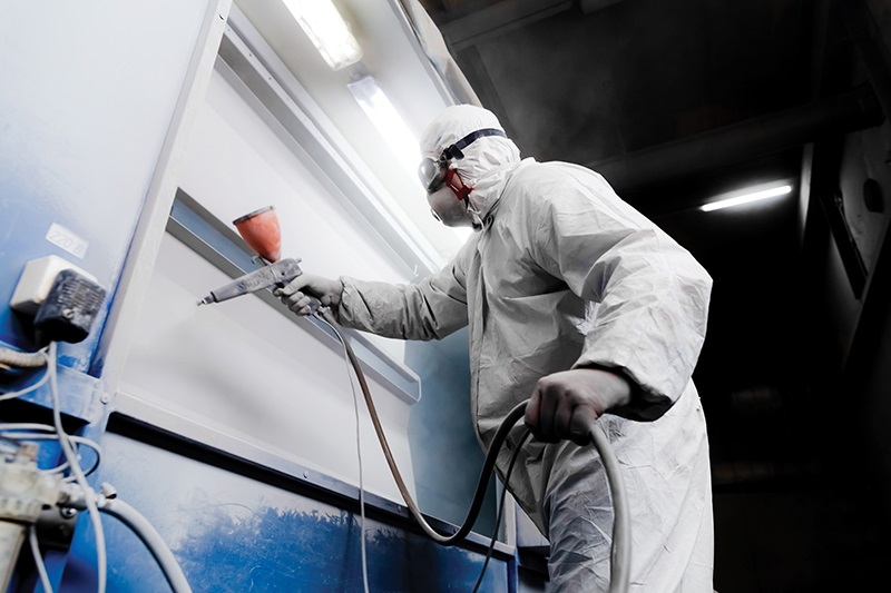 NEC Section 590.6 contains requirements for GFCI protection for equipment such as paint sprayers
