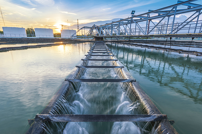 Water flowing in a water reclamation facility / Credit: tuastockphoto / stock.adobe.com