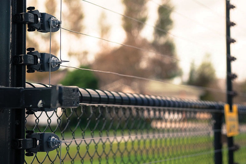 Sophisticated perimeter fencing includes sensors and detectors for early warning of intruders