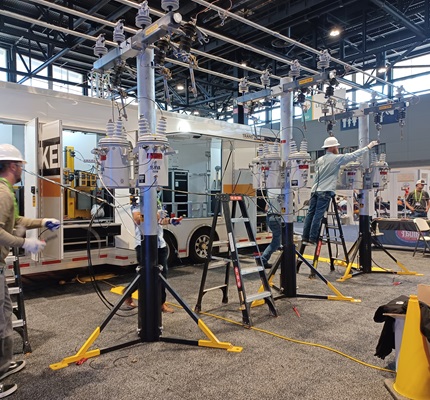 Apprentices participating in the Transbanker high voltage village challenge as part of Apprentice Appreciation Day