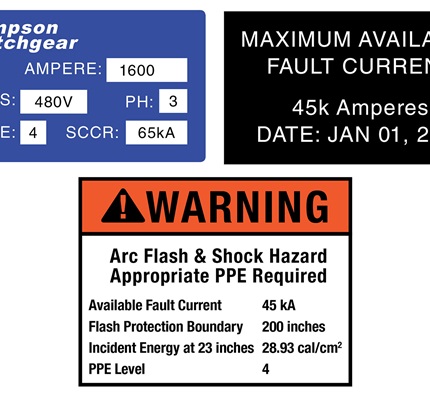 What's the Difference? Arc-Flash Warnings and Maximum Available Fault-Current Markings