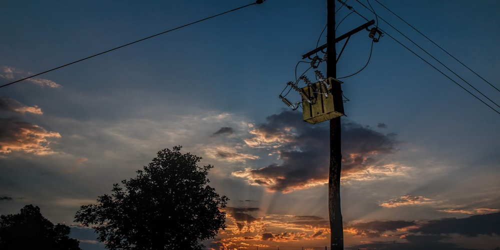 Power lines.