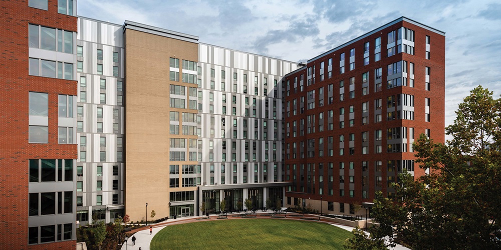 VCU Chewning + Wilmer Inc. installed electrical service for Virginia Commonwealth University's Gladding Residence Center. Image credit: Chewning + Wilmer