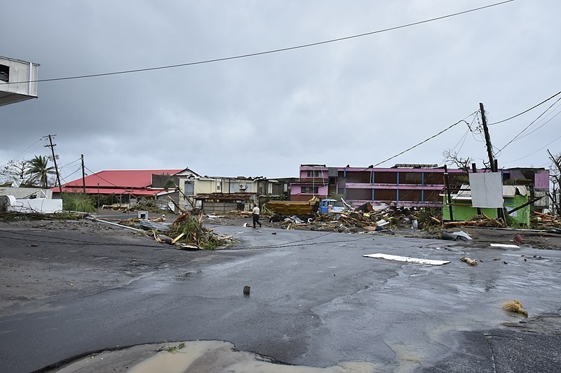 The morning after Hurricane Maria hit Puerto Rico on September 20, 2017. Courtesy of Wiki Commons.